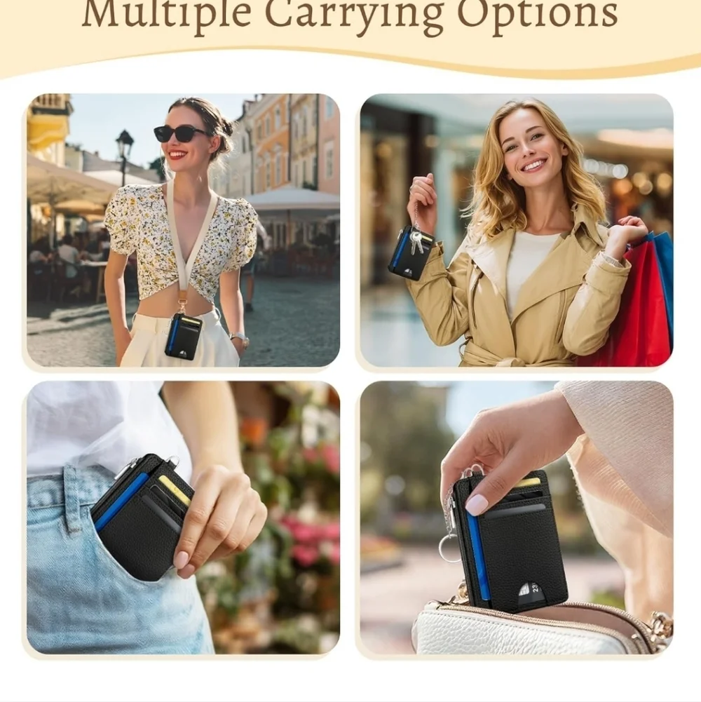 Black Card Organizer with ID Window